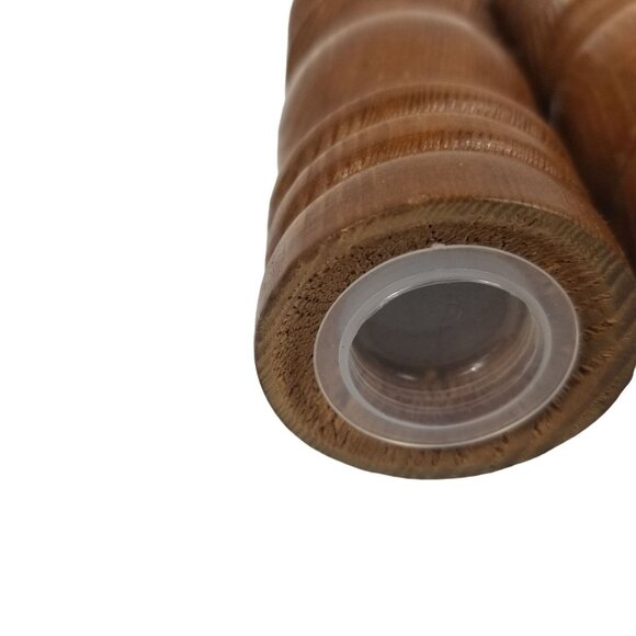 Wooden Salt & Pepper Grinder Set With Handcrafted Design 4 Inches Tall Durable - Picture 6 of 9